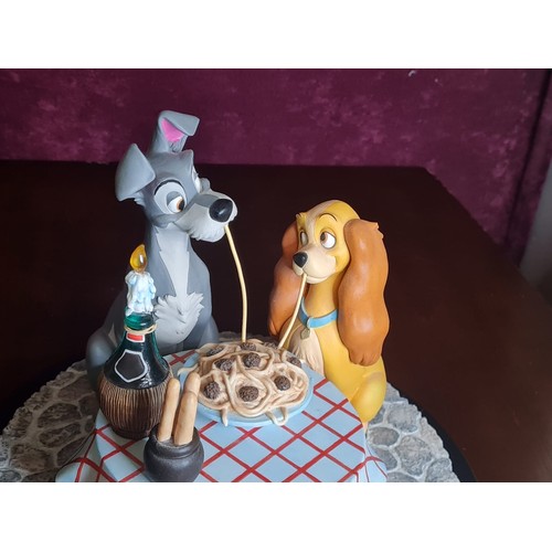 120 - Limited Edition Disney A Moment In Time 'Lady and the Tramp' B1615 64/250 hand-painted in Border Fin... 