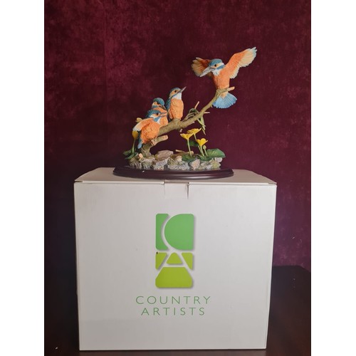 165 - Country Artists 'Kingfisher Scene' CA06097 with original box
24cm h x 24cm w