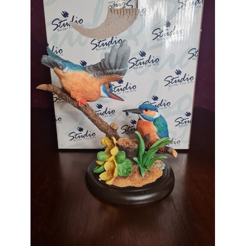 240 - Border Fine Arts 'Pair of kingfishers' A7389 with original box
14cm h