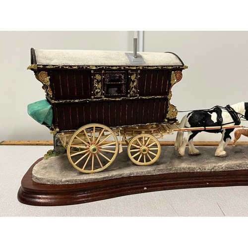 109 - Limited Edition Border Fine Arts, family traveling in Vardo 'Nearly There' model no B1273 by Ray Ayr... 