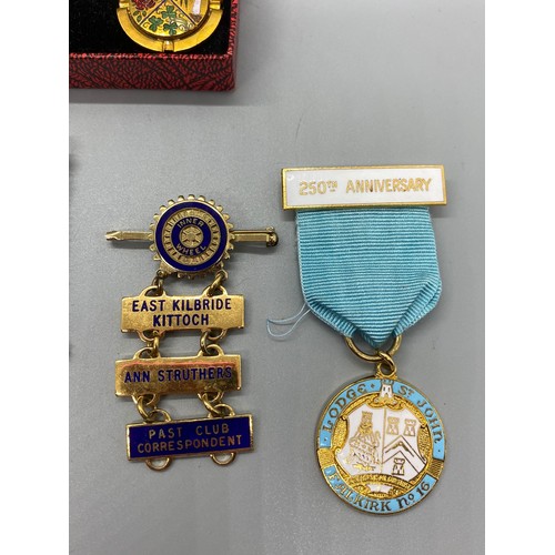 59 - Selection of medals to include British Isle Championships and masonic.