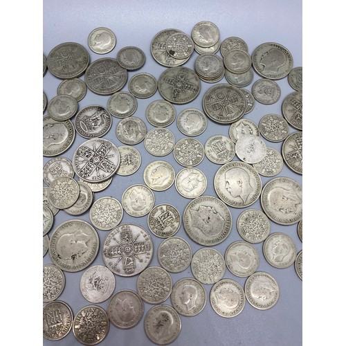 128 - Large qty of silver coins.
418grams