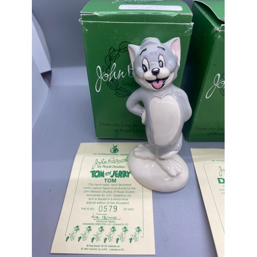 153 - 3 x boxed John Beswick for Royal Doulton figures - Tom, Jerry and Droopy.