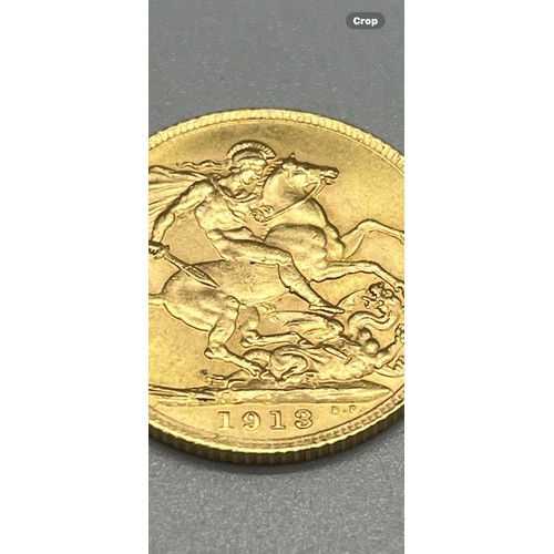 16 - 1913 22ct gold full sovereign