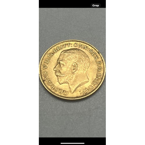 78 - 1912 22ct gold half sovereign