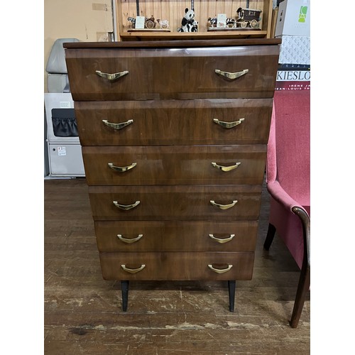 147 - Meredew tola wood 6 drawer chest.