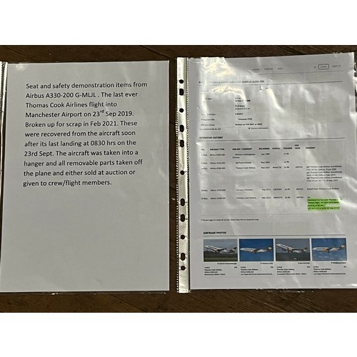 271 - 2 cabin crew seats from Airbus A330-200G-MLJL Thomas Cook Airlines, recovered from the last ever Tho... 