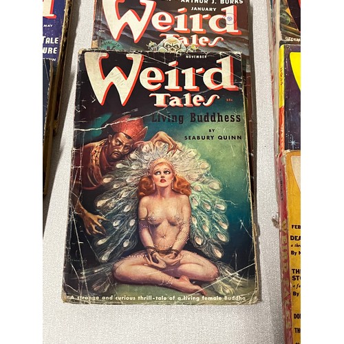 249 - Collection of 20 'Weird Tales' pulp fiction, fantasy & horror magazines ranging from 1938- 1951