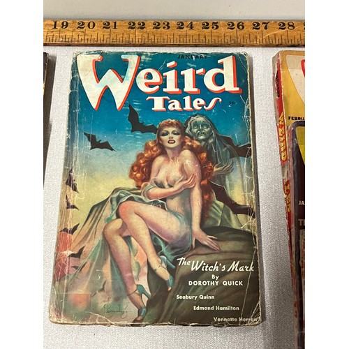 249 - Collection of 20 'Weird Tales' pulp fiction, fantasy & horror magazines ranging from 1938- 1951