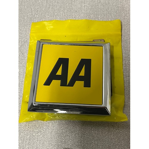 22 - Selection of car badges to include BP Automobile Club & original AA paper bag