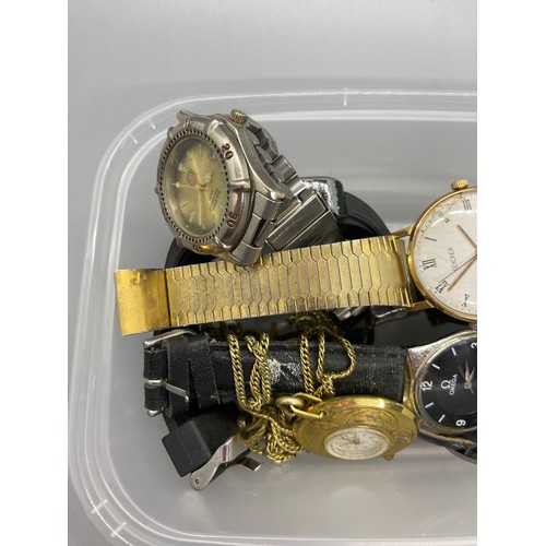 37 - Box of mixed watches to include Omega etc.