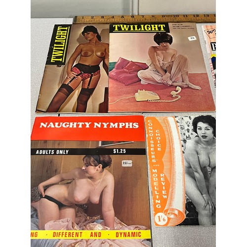 179 - Selection of vintage erotica to include twilight and vixen etc.