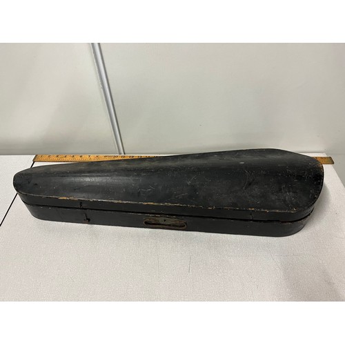 196 - Antique violin and coffin case. Needs attention