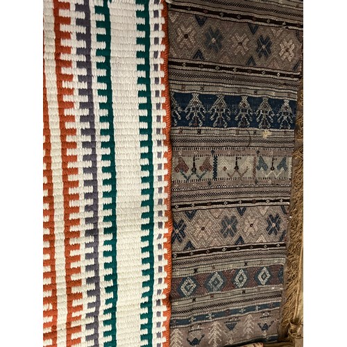 349 - selection of vintage rugs & throws