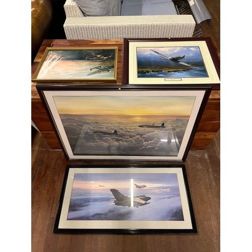 511 - 4 framed Military plane pictures to include spitfire etc.
Largest 85cm x 65cm