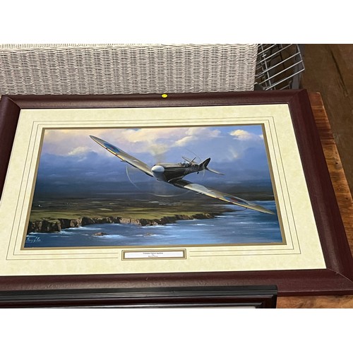 511 - 4 framed Military plane pictures to include spitfire etc.
Largest 85cm x 65cm