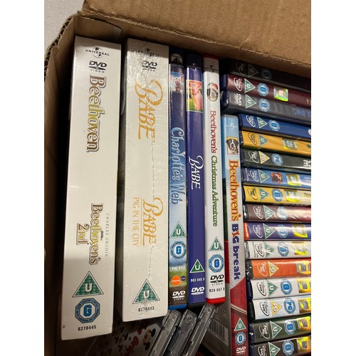 479 - Box of Disney DVDs some still sealed, Aladdin & Fantasia etc.