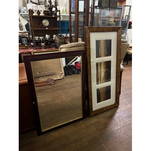 400 - Mirror along with large heavy framed picture.