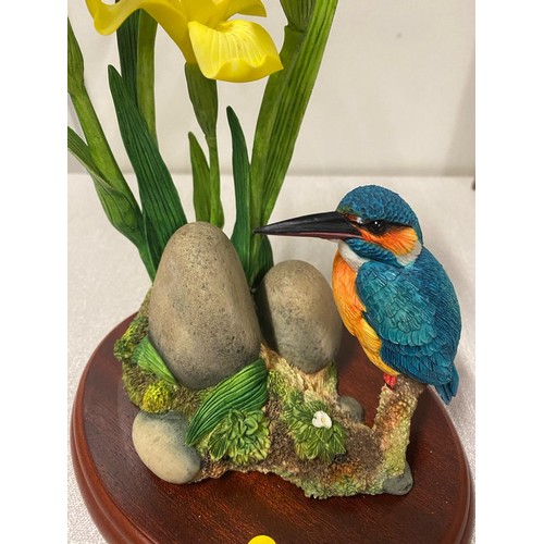 141 - Border Fine Arts Birds 'Kingfisher with yellow flags' by Russell Willis with original box.
24cm tall