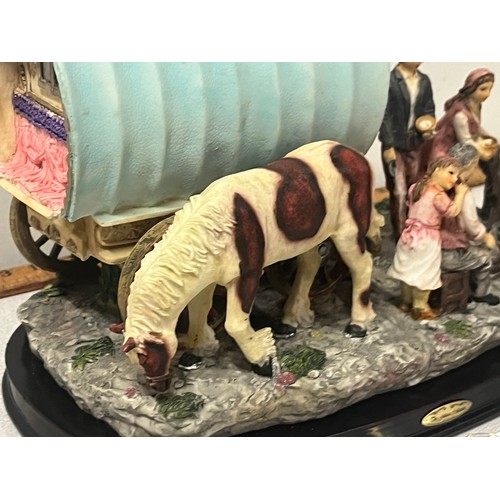 333 - The Julianna Collection Gypsy camp scene with original box. 32cm long