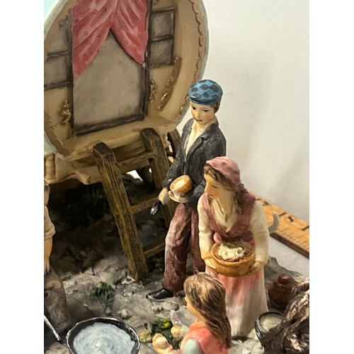 333 - The Julianna Collection Gypsy camp scene with original box. 32cm long