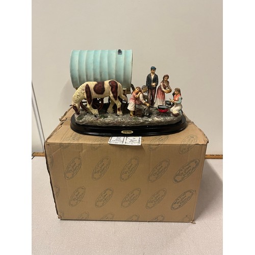 333 - The Julianna Collection Gypsy camp scene with original box. 32cm long