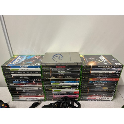 304 - Xbox with 46 games & 4 controllers.