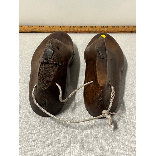 111 - Pair of antique wooden shoe lasts.