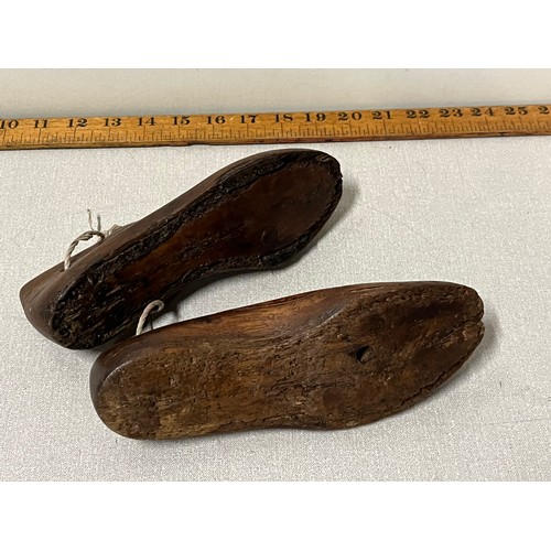 111 - Pair of antique wooden shoe lasts.