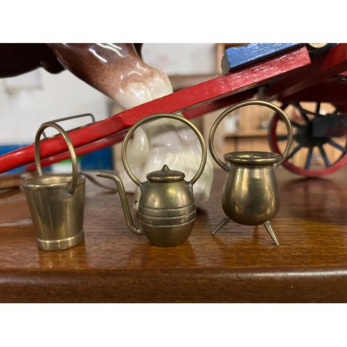 51 - Large Antique bespoke wooden & metal ornamental Vardo (gypsy wagon) (over 100 years old) along with ... 