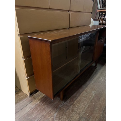 307 - Mid Century glass fronted bookcase.