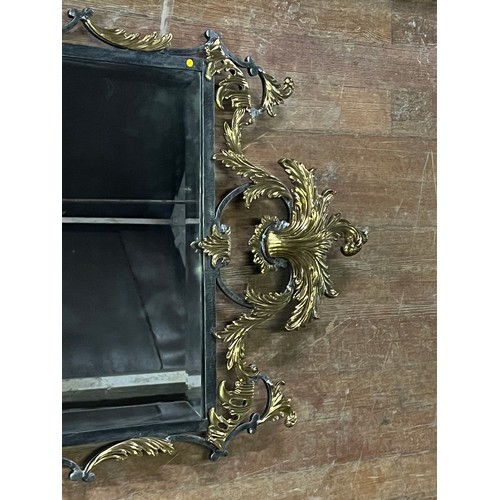 75 - large heavy metal & brass ornate mirror from sterling furniture
123cm x 64cm