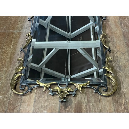 75 - large heavy metal & brass ornate mirror from sterling furniture
123cm x 64cm