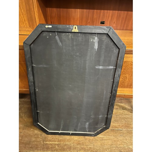 89 - large oriental black lacquered mirror.
66 x 91cm