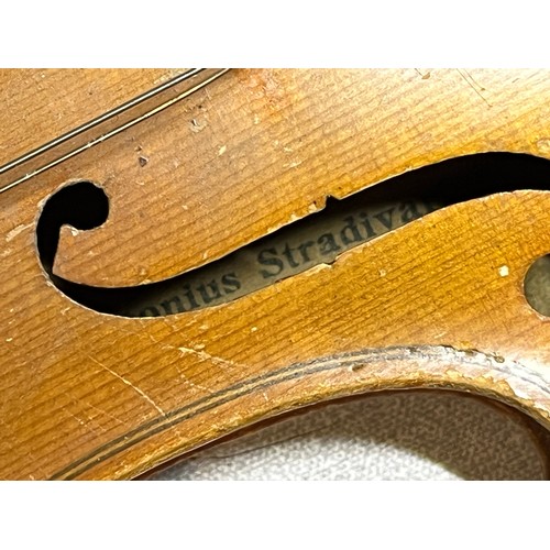 95 - vintage violin stamped (copy of) antonios Stradivarius