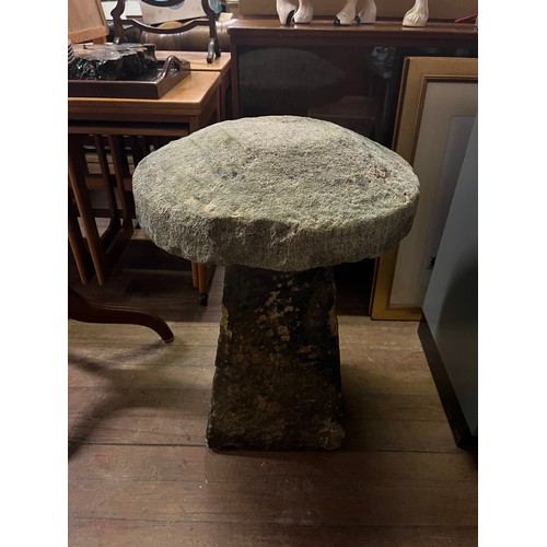 97 - vintage staddle stones possibly Cotswold 67cm tall