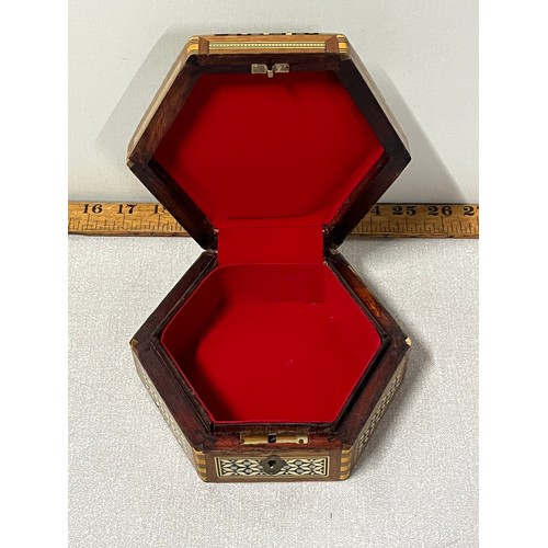 149 - mother of pearl inlaid jewellery box