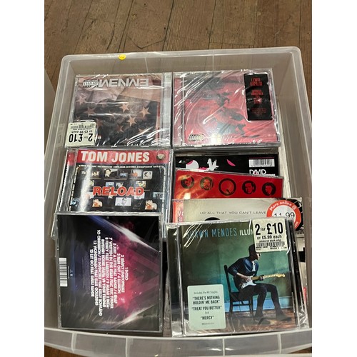 283 - 4 tubs of cd's to include tom jones and the editors etc.