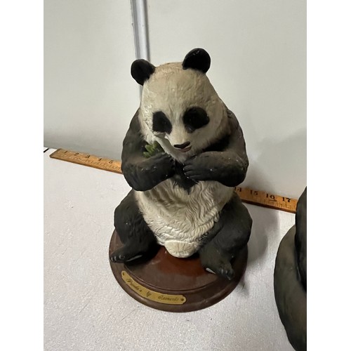 363 - 4 Large ceramic Pandas to include Leonardo & Franklin Mint.