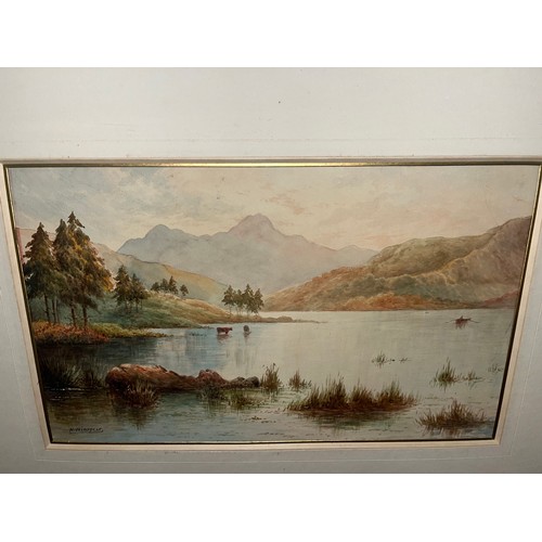 321 - 2 Large watercolours of river mountain scenes, signed by N. Winspeare
Largest 79cm x 60cm