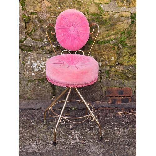 175A - Vintage 1960's velvet boudoir chair by Cresta Art London.