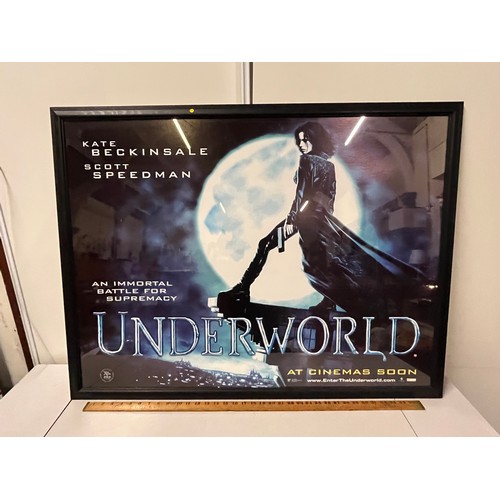 185 - large original professionally framed movie poster 
(underworld) 41