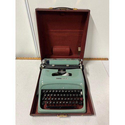 111 - Vintage Olivetti studio 44 typewriter with carry case.