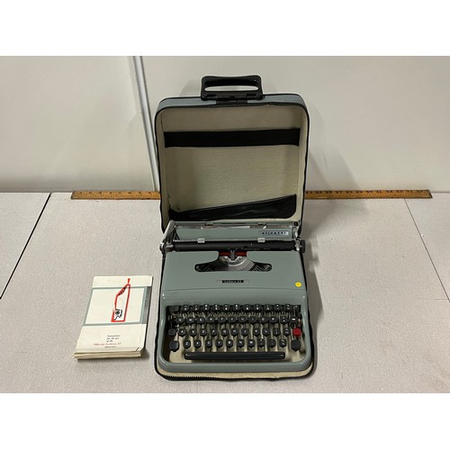 150 - Vintage Olivetti Lettera 22 typewriter with carry case.