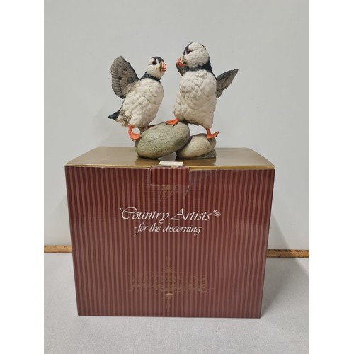 22 - Country Artists for the discerning 'Puffin pair on pebbles' with original box & certificate.
18cm x ... 