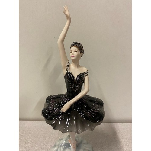 25 - Coalport The Darcey Bussell Collection 'Odile the black swan figurine' with certificate & original b... 