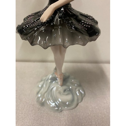 25 - Coalport The Darcey Bussell Collection 'Odile the black swan figurine' with certificate & original b... 