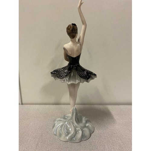 25 - Coalport The Darcey Bussell Collection 'Odile the black swan figurine' with certificate & original b... 