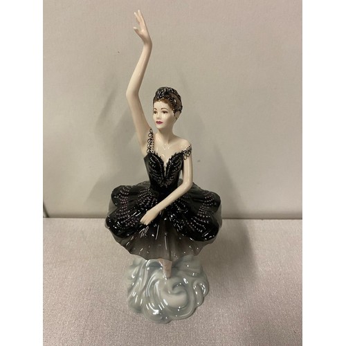 25 - Coalport The Darcey Bussell Collection 'Odile the black swan figurine' with certificate & original b... 