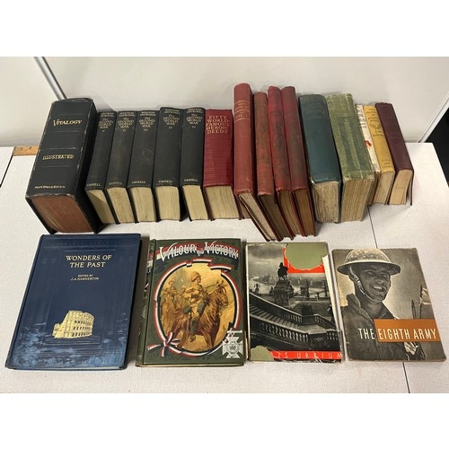 114 - Selection of Antique books to include 1927 Vitalogy, 2nd World War Winston Churchill & Valour of Vic... 